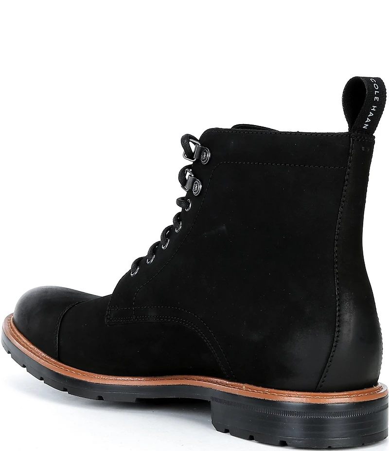 Cole Haan Men's Chamberlin Water Resistant Nubuck Cap Toe Boots