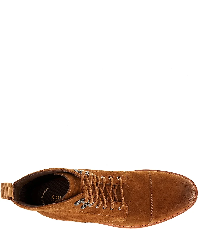 Cole Haan Men's Chamberlin Water Resistant Suede Cap Toe Boots