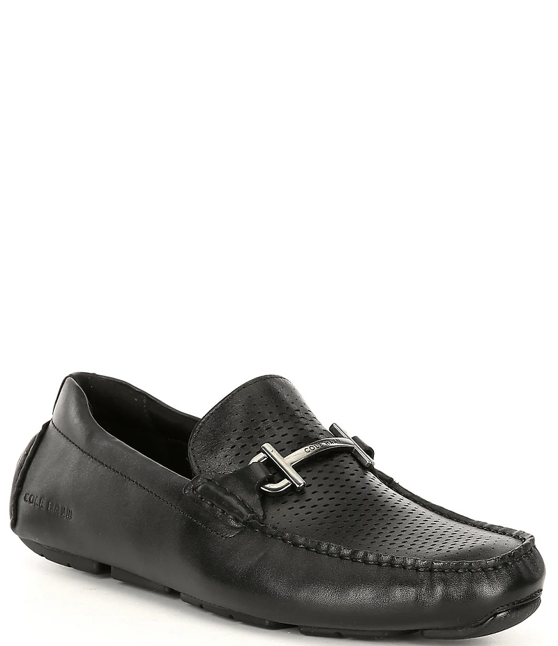 Cole Haan Men's Grand Laser Bit Buckle Leather Drivers