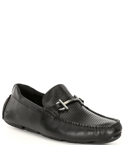 Cole Haan Men's Grand Laser Bit Buckle Leather Drivers