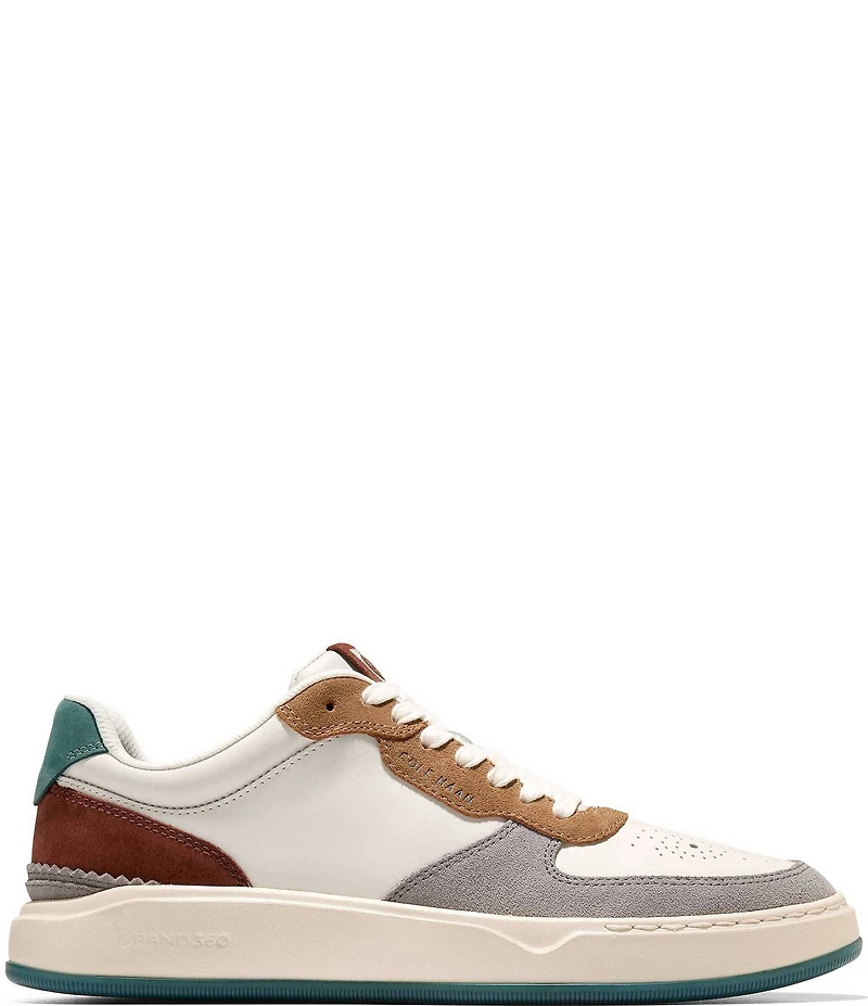 Cole Haan Men's GrandPrø Crossover Leather and Suede Perforated Detail Sneakers