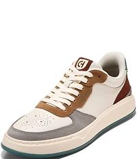 Cole Haan Men's GrandPrø Crossover Leather and Suede Perforated Detail Sneakers