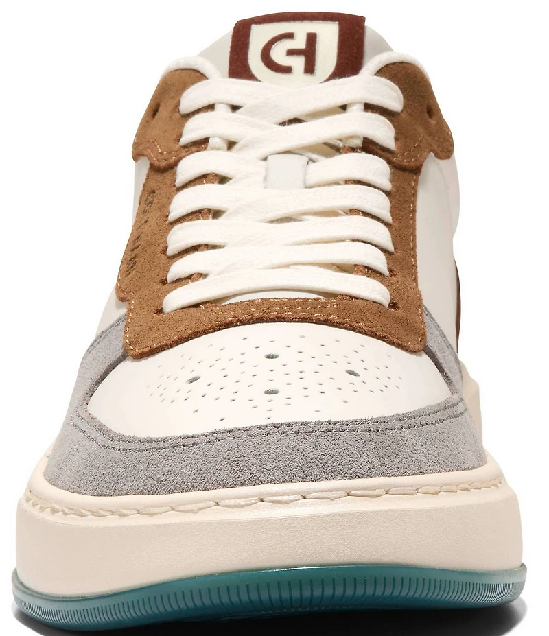 Cole Haan Men's GrandPrø Crossover Leather and Suede Perforated Detail Sneakers