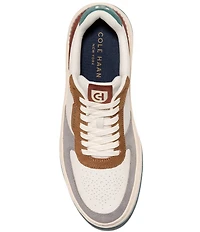 Cole Haan Men's GrandPrø Crossover Leather and Suede Perforated Detail Sneakers