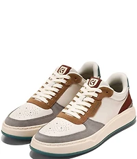 Cole Haan Men's GrandPrø Crossover Leather and Suede Perforated Detail Sneakers