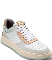 Cole Haan Men's GrandPrø Crossover Leather and Suede Perforated Detail Sneakers