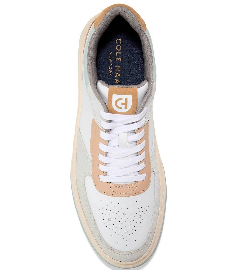 Cole Haan Men's GrandPrø Crossover Leather and Suede Perforated Detail Sneakers