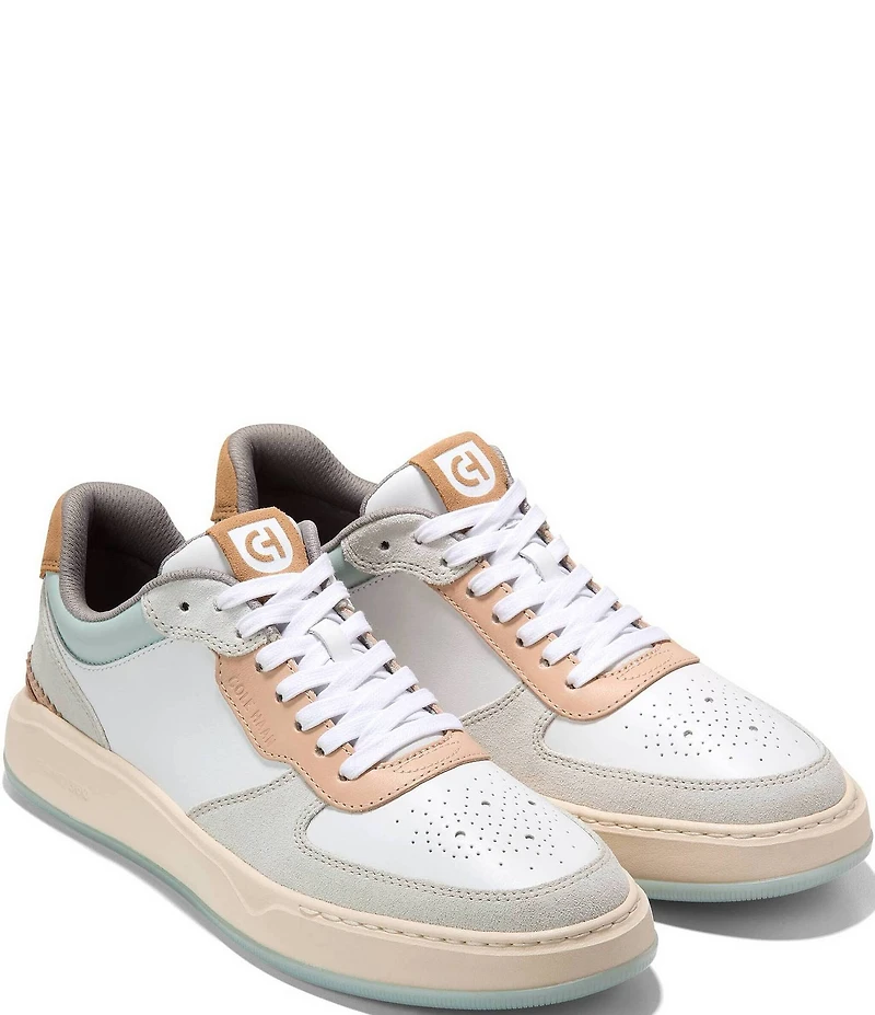 Cole Haan Men's GrandPrø Crossover Leather and Suede Perforated Detail Sneakers