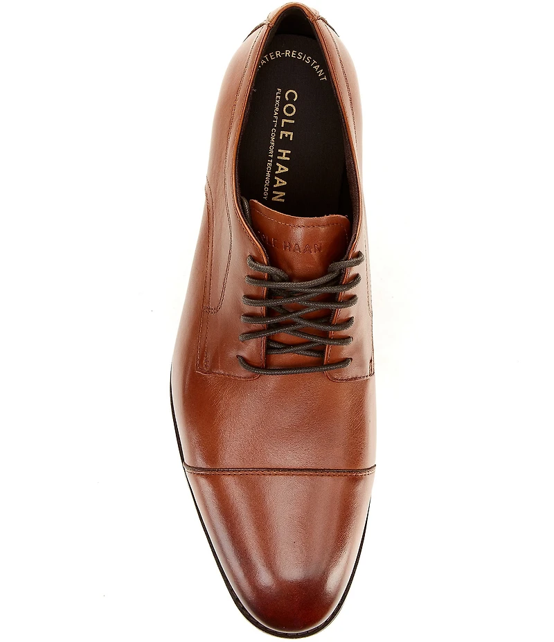 Cole Haan Men's Harmon Grand Water Resistant Leather Cap Toe Oxfords