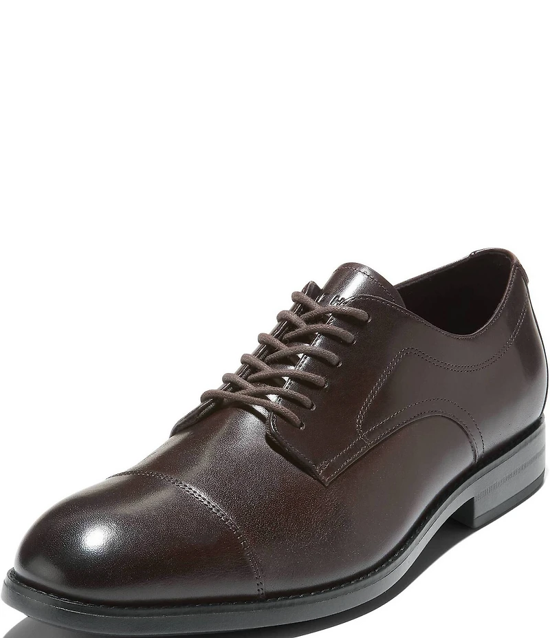 Cole Haan Men's Harmon Grand Water Resistant Leather Cap Toe Oxfords