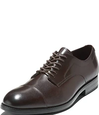 Cole Haan Men's Harmon Grand Water Resistant Leather Cap Toe Oxfords