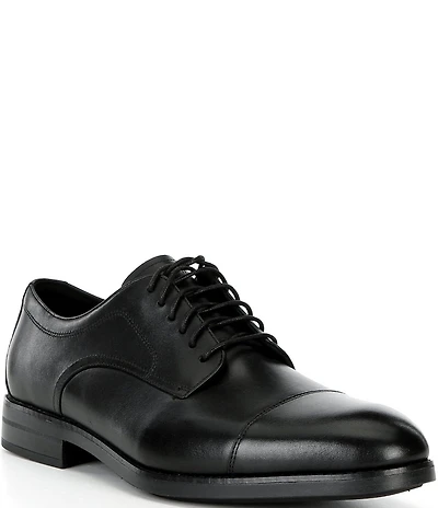 Cole Haan Men's Harmon Grand Water Resistant Leather Cap Toe Oxfords