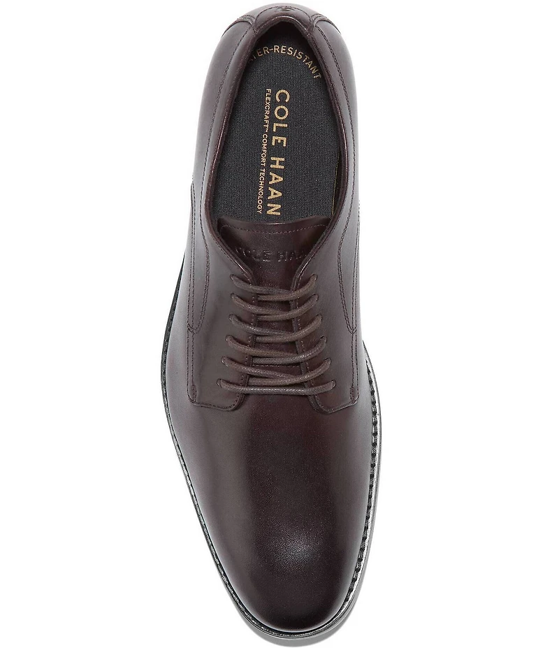 Cole Haan Men's Harmon Grand Water Resistant Leather Plain Toe Oxfords