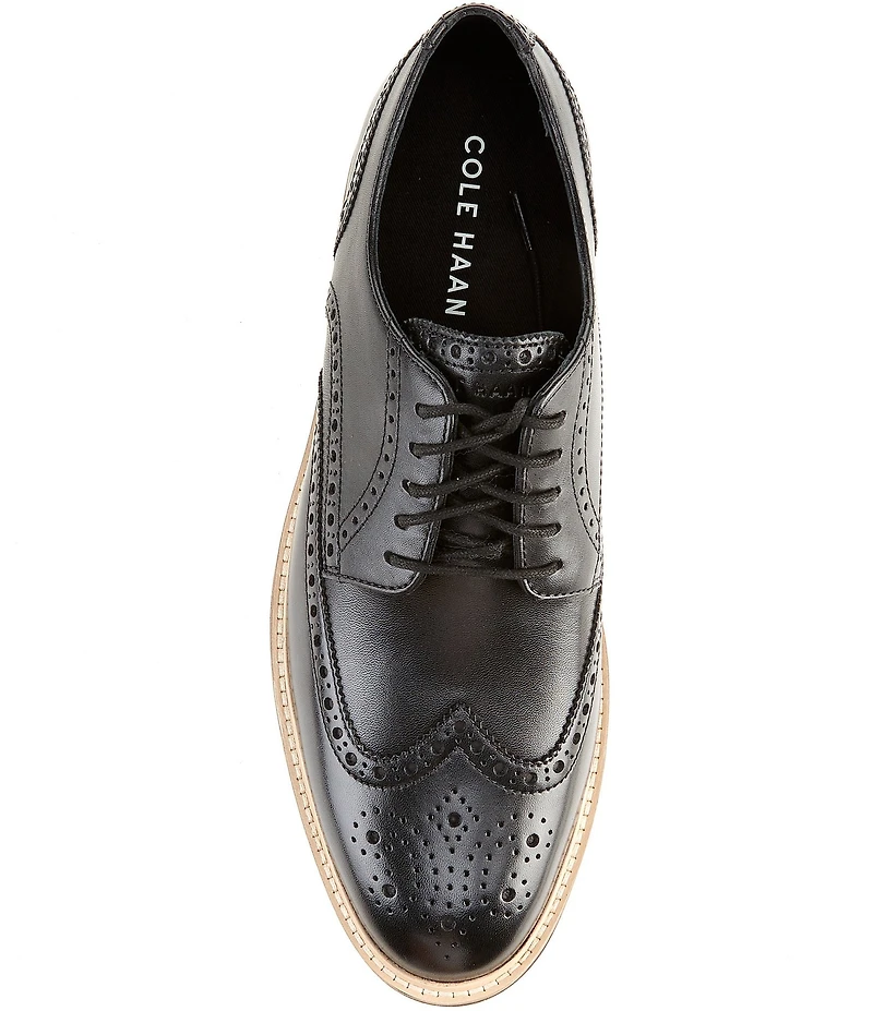 Cole Haan Men's Morse Grand Leather Brogue Detail Wingtip Oxfords