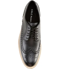 Cole Haan Men's Morse Grand Leather Brogue Detail Wingtip Oxfords