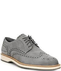 Cole Haan Men's Morse Grand Nubuck Wingtip Brogue Detail Lace Up Oxfords