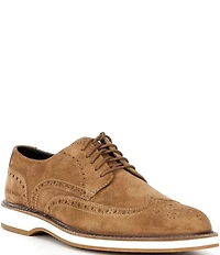 Cole Haan Men's Morse Grand Suede Brogue Wingtip Oxfords