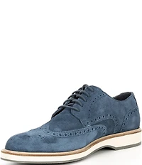 Cole Haan Men's Morse Grand Suede Brogue Wingtip Oxfords
