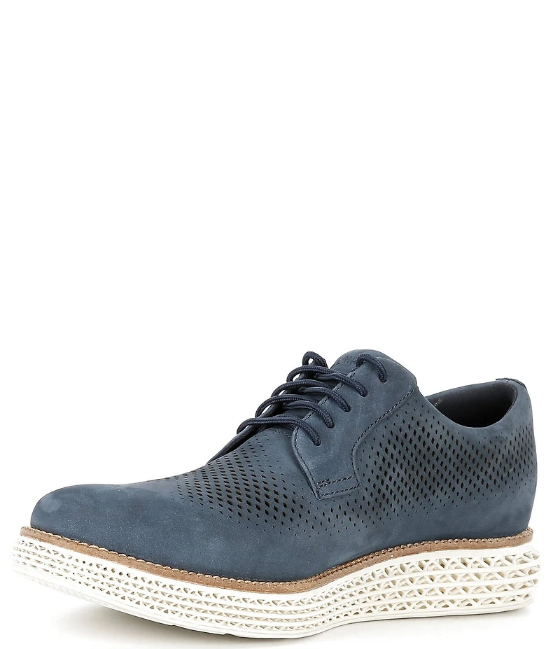 Cole Haan Men's ØriginalGrand 2.0 Perforated Nubuck Plain Toe Oxfords