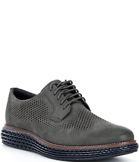 Cole Haan Men's ØriginalGrand 2.0 Perforated Nubuck Plain Toe Oxfords