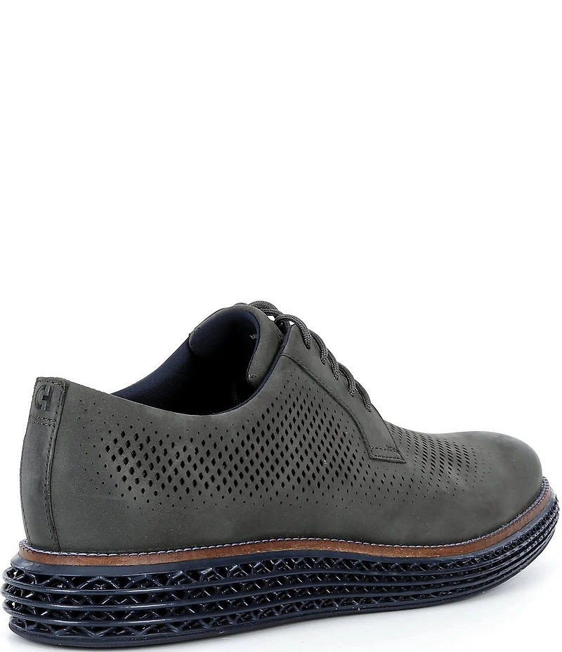Cole Haan Men's ØriginalGrand 2.0 Perforated Nubuck Plain Toe Oxfords