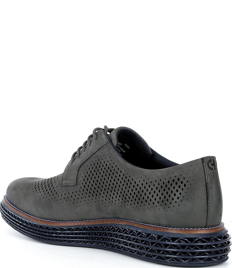 Cole Haan Men's ØriginalGrand 2.0 Perforated Nubuck Plain Toe Oxfords