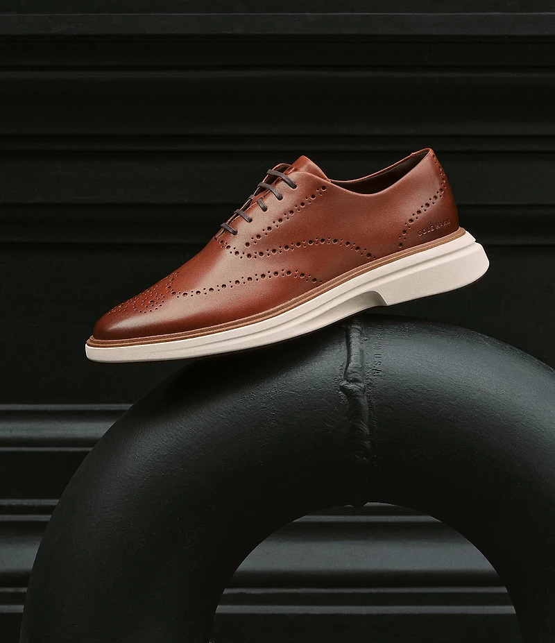 Cole Haan Men's ØriginalGrand Cityspectre Leather Brogue Detail Wingtip Oxfords