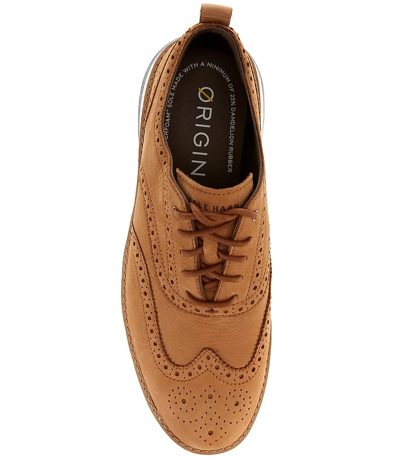 Cole Haan Men's ØriginalGrand Energyweave Nubuck Wingtip Brogue Detail Oxfords