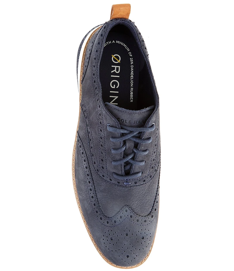 Cole Haan Men's ØriginalGrand Energyweave Nubuck Wingtip Brogue Detail Oxfords