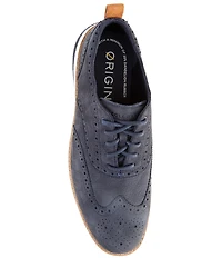 Cole Haan Men's ØriginalGrand Energyweave Nubuck Wingtip Brogue Detail Oxfords