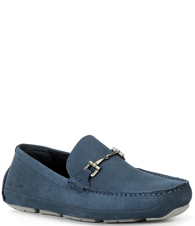 Cole Haan Men's Wyatt Perforated Nubuck Bit Buckle Drivers