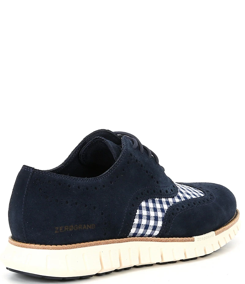 Cole Haan Men's ZERØGRAND Remastered Gingham Suede Wingtip Oxfords