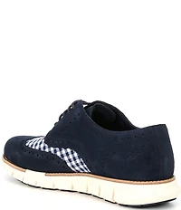 Cole Haan Men's ZERØGRAND Remastered Gingham Suede Wingtip Oxfords