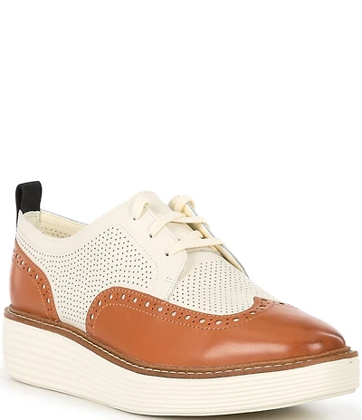 Cole Haan OG Leather Wingtip Platform Oxfords
