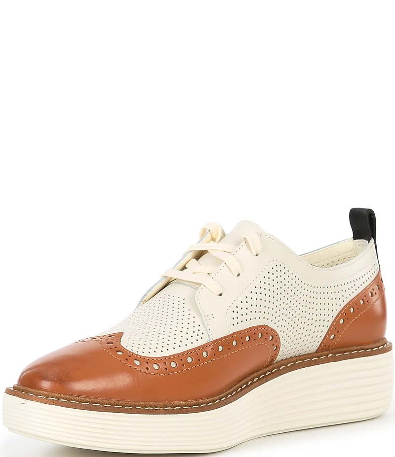 Cole Haan OG Leather Wingtip Platform Oxfords