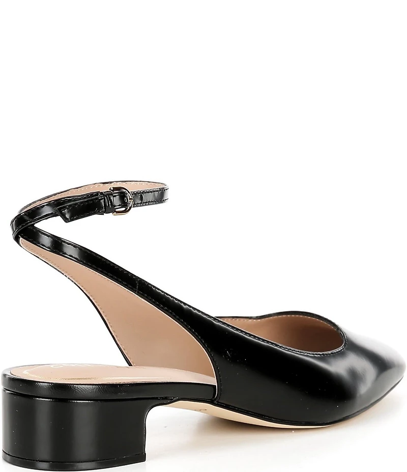 Cole Haan Paden Leather Block Heel Ankle Strap Pumps