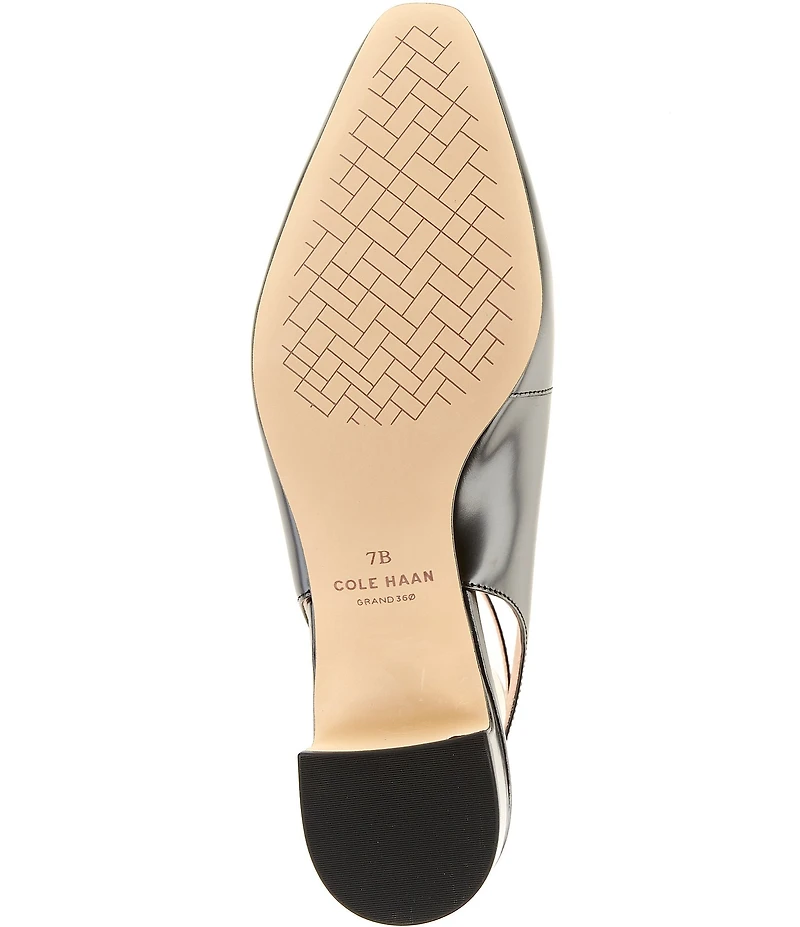 Cole Haan Paden Leather Block Heel Ankle Strap Pumps