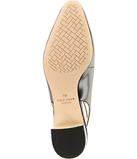 Cole Haan Paden Leather Block Heel Ankle Strap Pumps