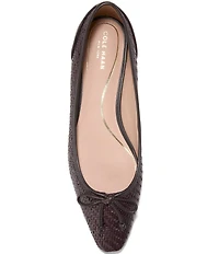 Cole Haan Paget Leather Woven Ballet Flats
