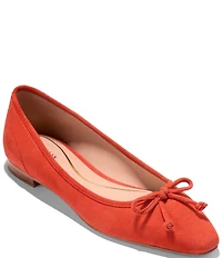 Cole Haan Paget Suede Bow Ballet Flats