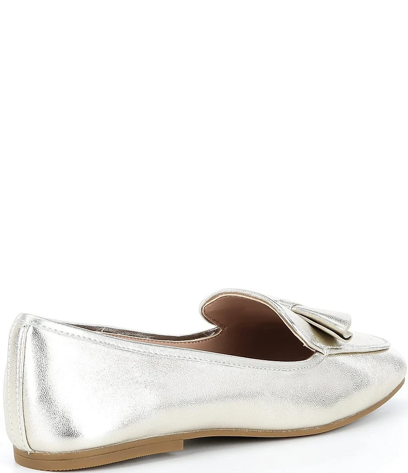 Cole Haan Payson Leather Bow Square Toe Loafers