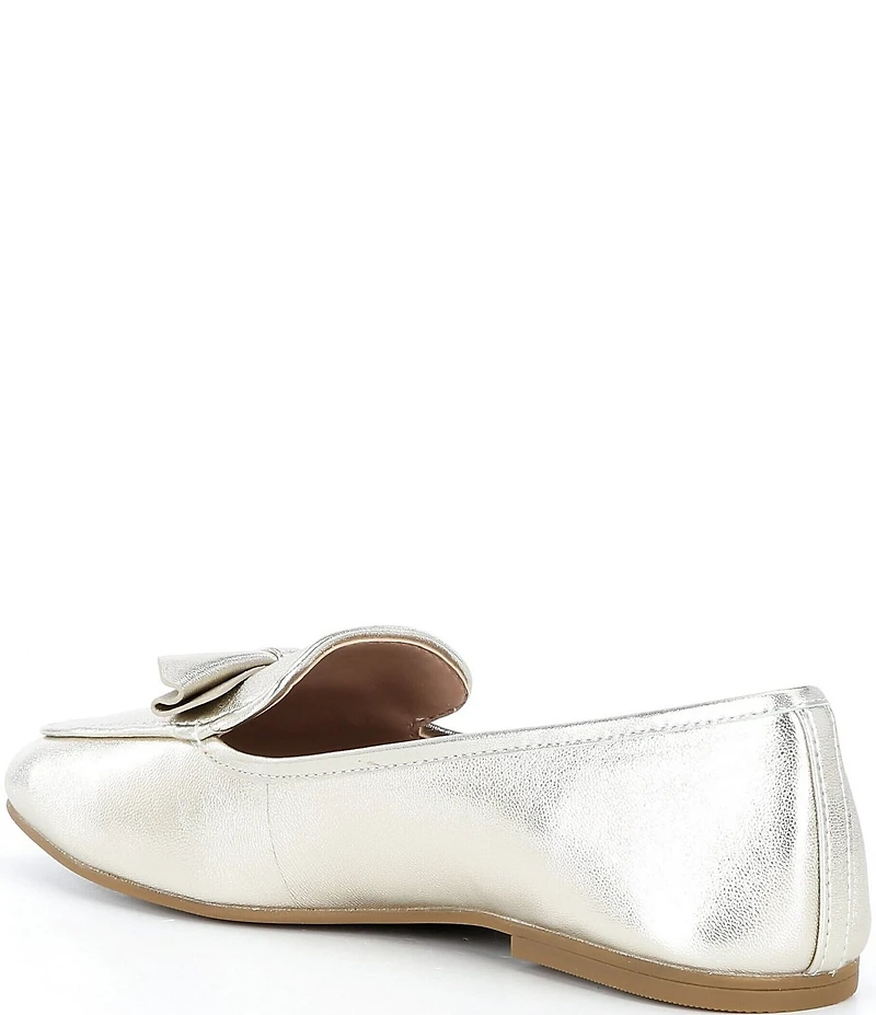 Cole Haan Payson Leather Bow Square Toe Loafers