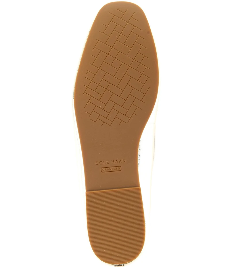 Cole Haan Payson Leather Bow Square Toe Loafers