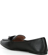 Cole Haan Payson Leather Bow Square Toe Loafers