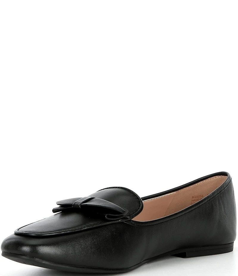 Cole Haan Payson Leather Bow Square Toe Loafers
