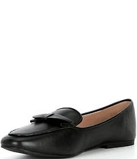 Cole Haan Payson Leather Bow Square Toe Loafers