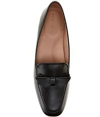 Cole Haan Payson Leather Bow Square Toe Loafers