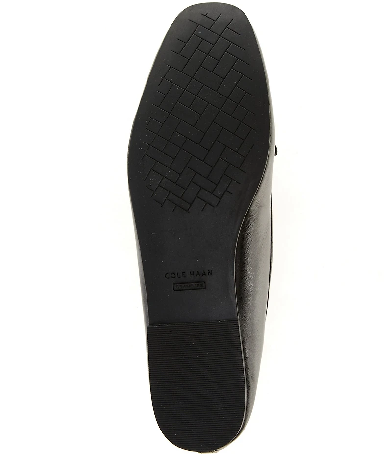Cole Haan Payson Leather Bow Square Toe Loafers