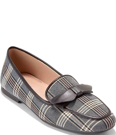 Cole Haan Payson Soft Bow Plaid Loafers