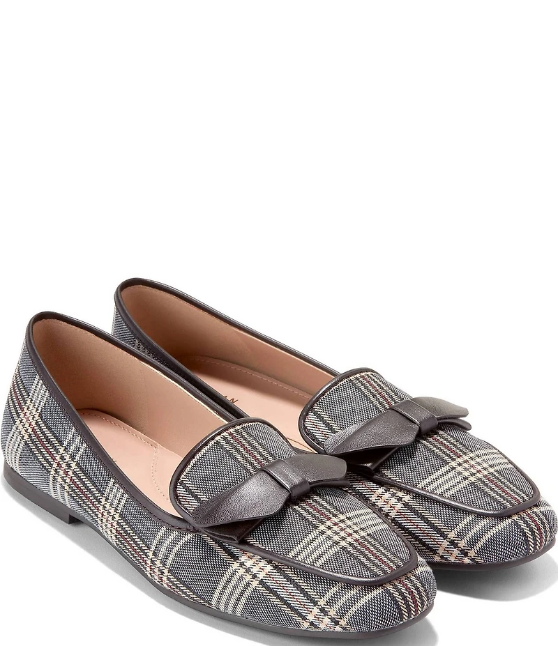 Cole Haan Payson Soft Bow Plaid Loafers